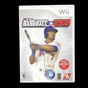 Major League Baseball 2K8 Wii Game With Case & Manual